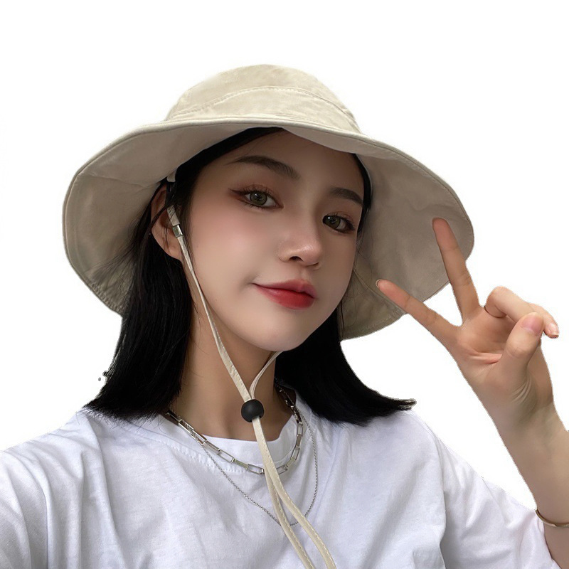 2023 Summer New High Quality South Korean Sunhat Visor Face Fisherman Hat Female Sunscreen Hat Wholesale 01 Specification drawing