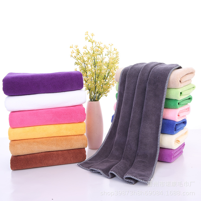 批发63克30x70纤维毛巾理发店发廊包头美容美发吸水擦洗车毛巾详情图3