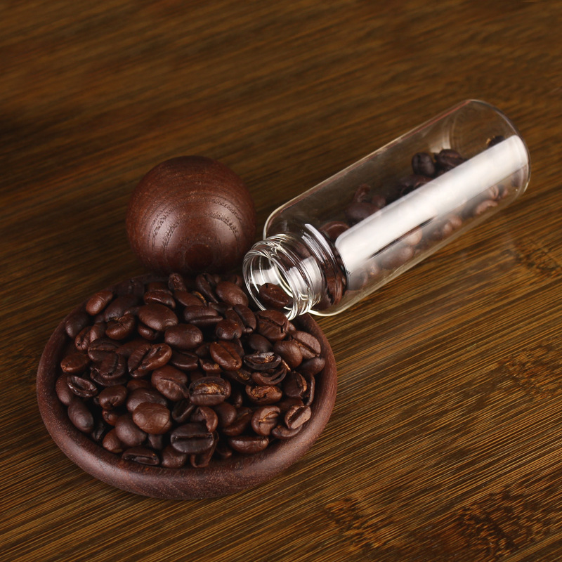 A Chinese-style coffee bean glass sealed jar with a high borosilicate round wooden lid, food-grade tea storage and bottling glass jar Application Scenario