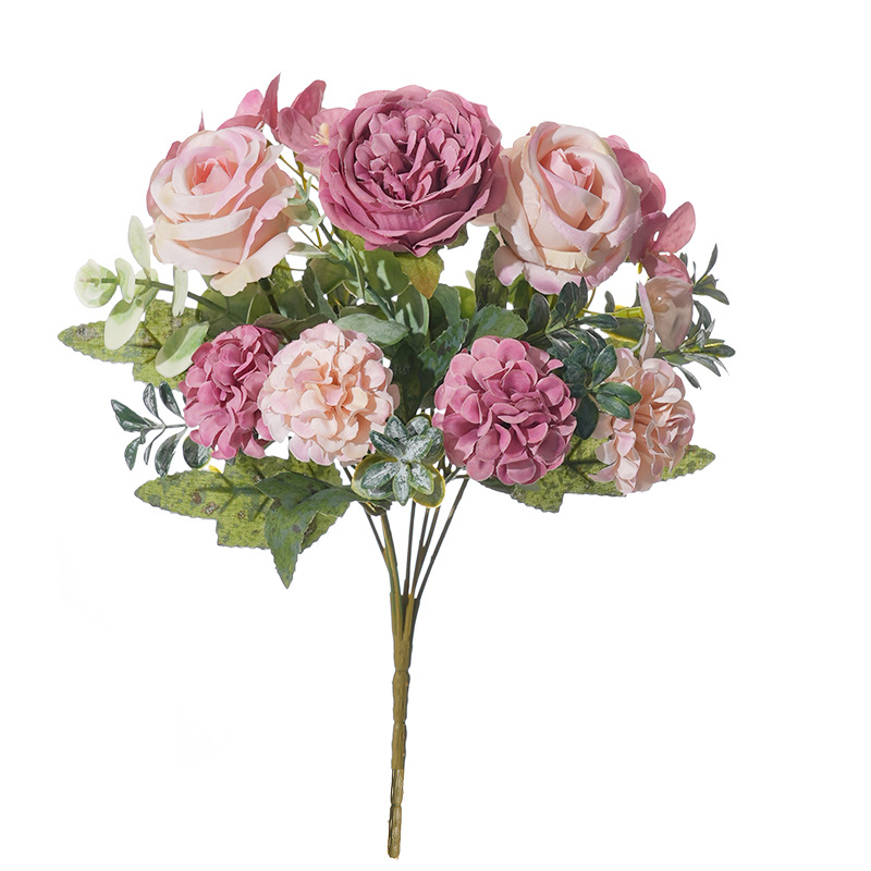 Wholesale Peony Hydrangea Rose Simulation Flower Wedding Home Decoration Table Decoration Photography Shoot False Flowers Item Picture