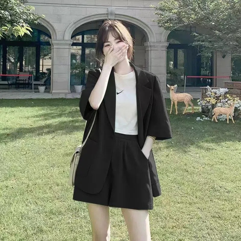 Short Sleeve Small Suit For Women Thin 2023 Summer New Casual Design Sense Of Niche Korean Version Suit Jacket details Picture