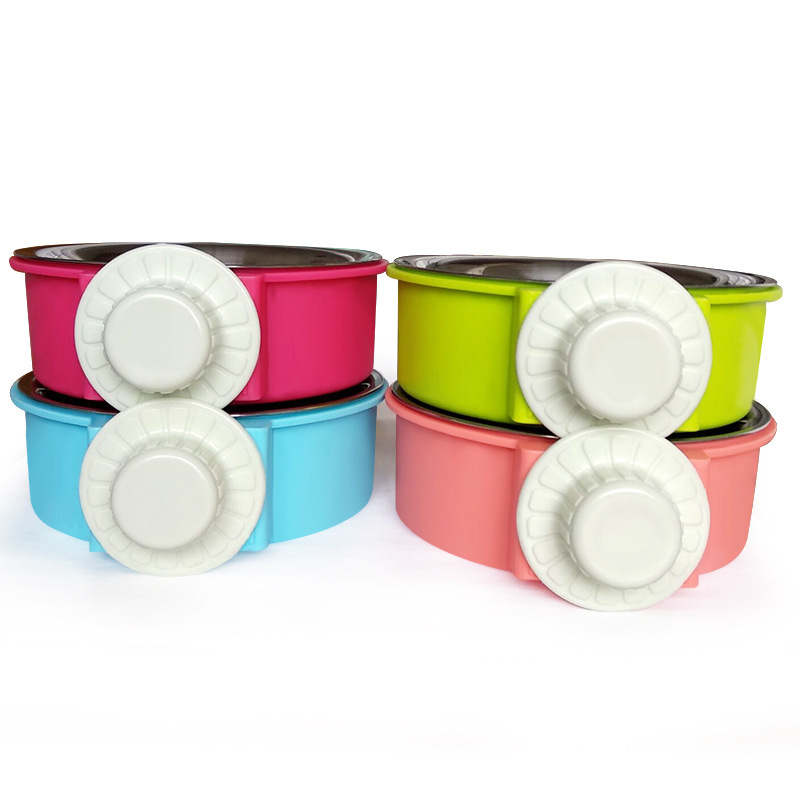 Factory wholesale of stainless steel inner liner for hanging pet bowls, dual-purpose drinking and feeding cat bowls, feeders, and hanging dog bowls