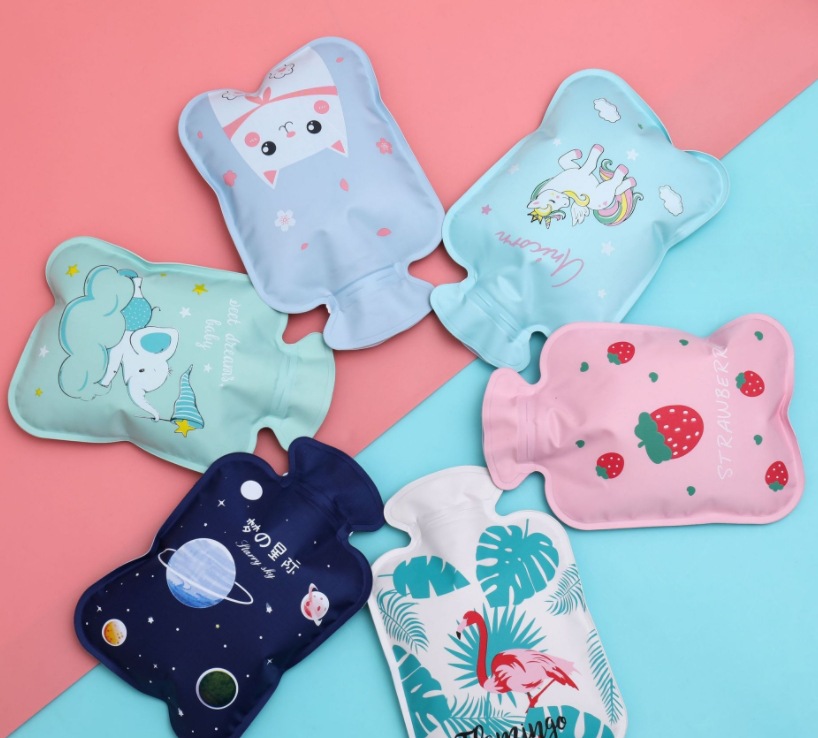 New transparent hot water bag cartoon student portable water-filled hand warmer details Picture