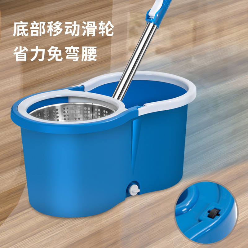 懒人旋转拖把/新款双驱动手/好神拖八字桶细节图