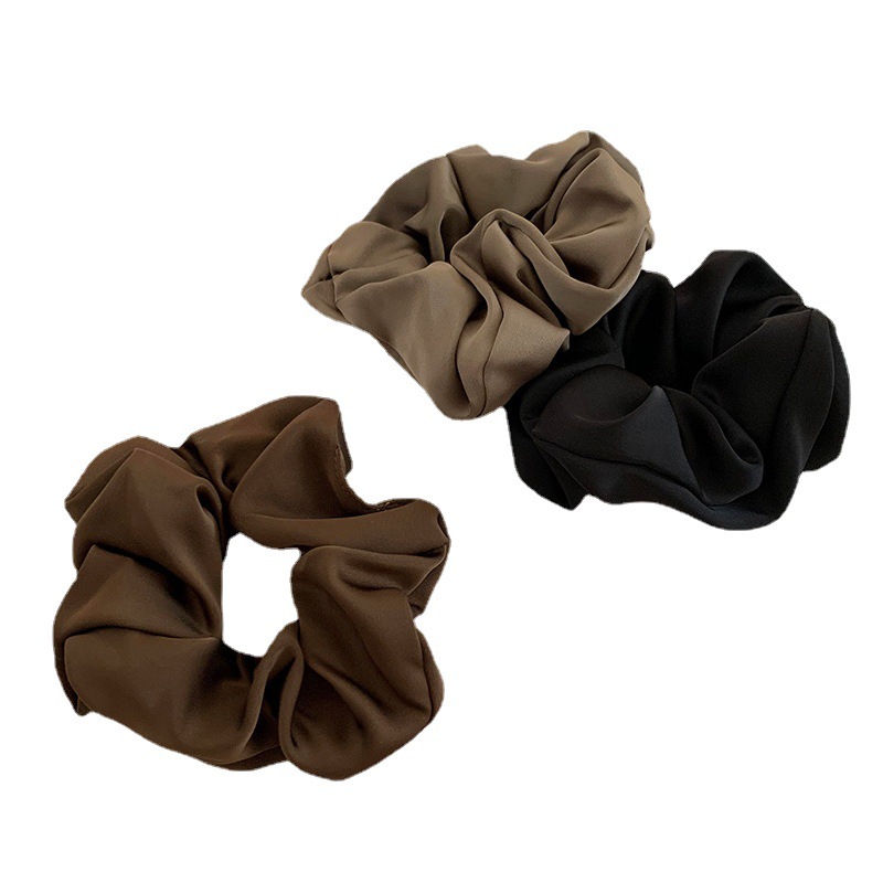 Feel Satin Large Scrunchie South Korean Network Red 2022 Temperament Tie Hair Rope Female Simple Ball Hair Accessories Item Picture