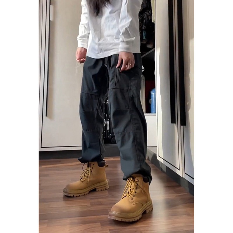 美式机能风冲锋裤男款春秋季速干抽绳束脚裤子户外工装徒步登山裤产品图