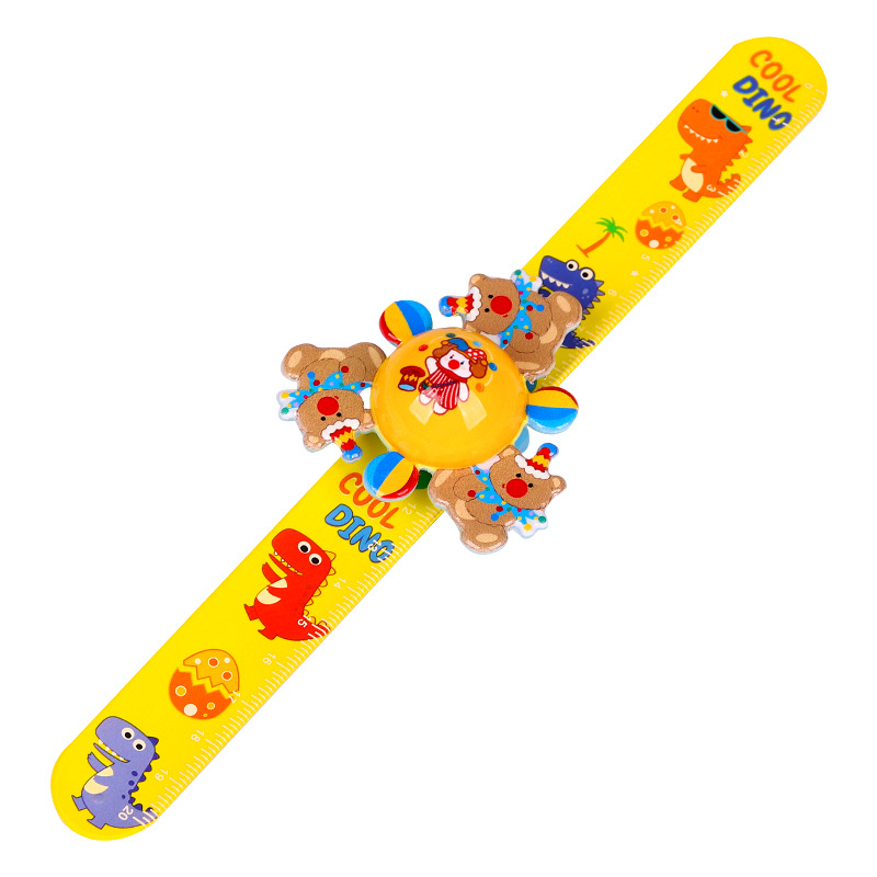 Cartoon Flash Circus clown Papa Ring Spinning Children's wristband Kindergarten baby toys Papa Ring gifts Item Picture