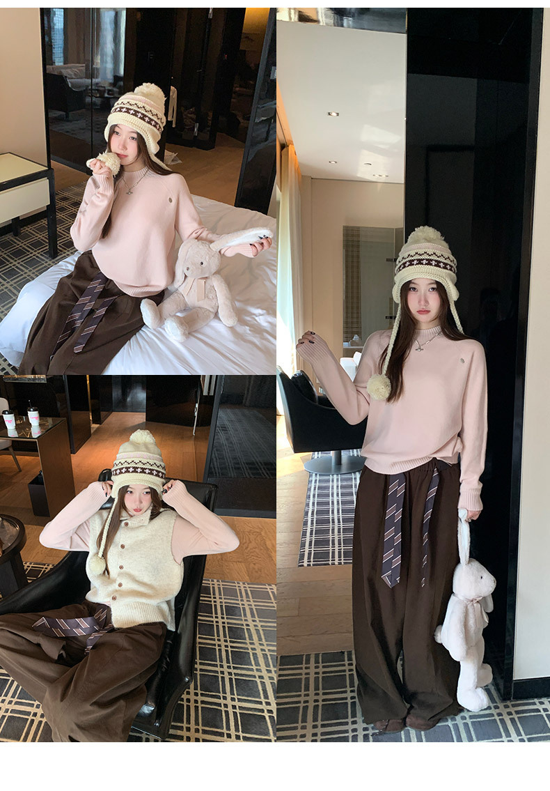 毛衣女秋冬2025新款无缝一体时髦洋气修身百搭显瘦针织上衣详情22