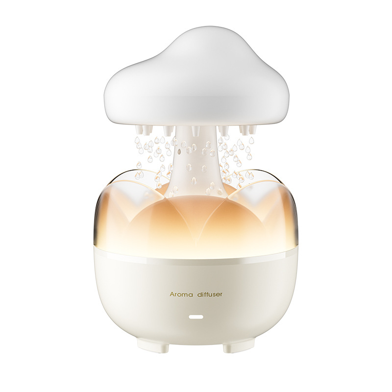 New Cloud Raindrop humidifier, home creative essential oil aroma diffuser, seven-color ambient light, 24V with remote control Item Picture