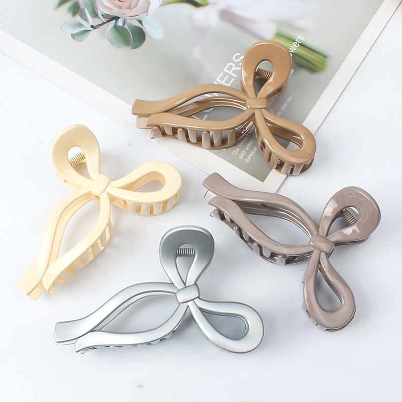 Large Bow Clip Clip Small Many Hair Clip Clip Clip High Ponytail New Minimalist Hepburn Style Irregular Application Scenario