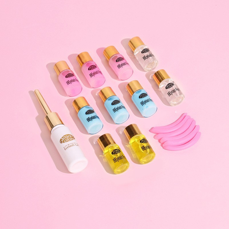 Star Beauty Makeup Eyelash Set Box 99 Hot Beauty Salon Burst Keratin Eyelash Curling Set Wholesale Specification drawing