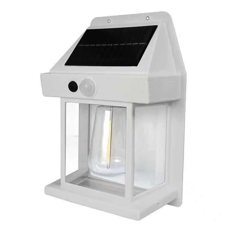 Solar tungsten filament lamps, outdoor lamps, garden lamps, human body sensor lamps, garden waterproof lamps, household solar wall lamps Item Picture