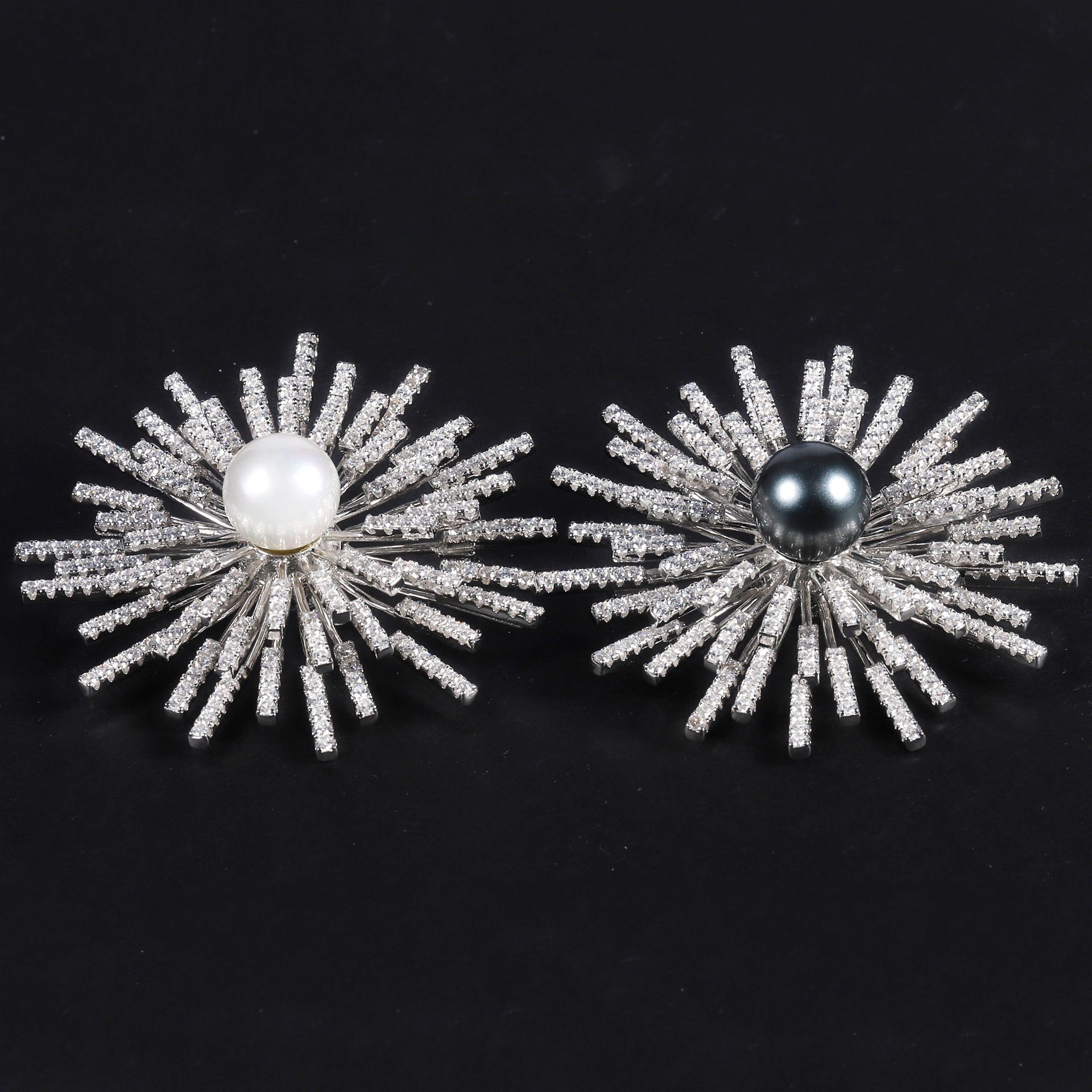 The New 13Mm Shell Bead Brooch Blooming Personality Design Retro Luxury Premium S925 Sterling Silver Brooch details Picture