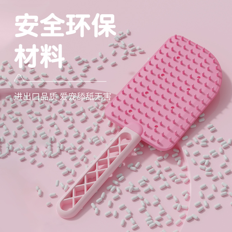 Cat pet floating hair comb brush hair massage to remove floating hair cat comb. The cat comb is brushed on both sides for easy cleaning of the hair scraper details Picture