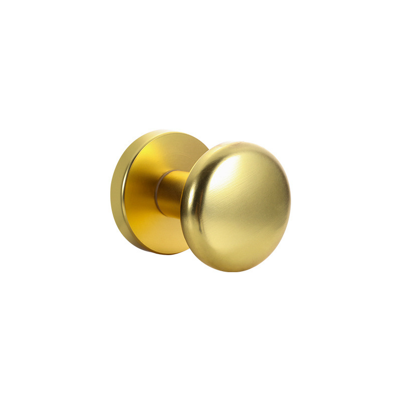 Zinc Alloy Invisible Door Lock Bedroom Door Silent Round Lock Aluminum Alloy Interior Lock Single-Sided Hand Lock Item Picture