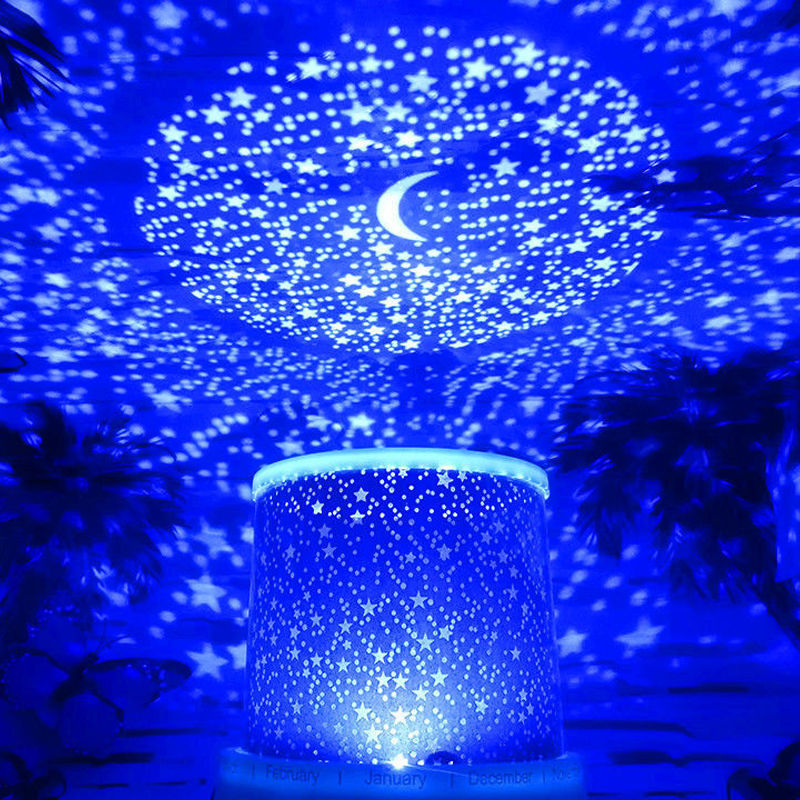 星空投影灯浪漫卧室少女心星星灯七夕送同学生日女小夜灯工厂货源