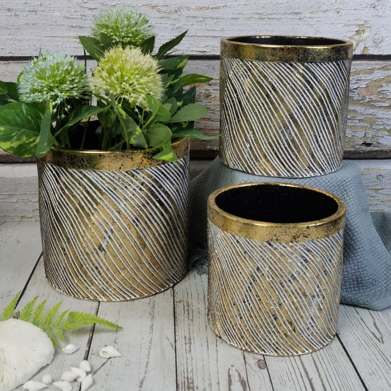 Factory direct supply of Nordic simple and creative home cement flower POTS for indoor and outdoor decoration flower POTS and ornaments Specification image
