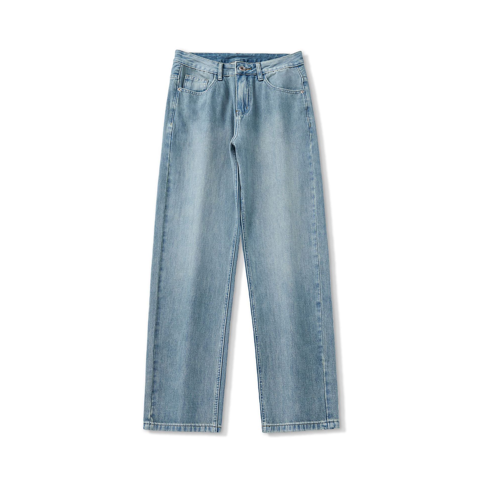 LKTM Men's Wear # American Lyocell wide-leg jeans for men, high-end, simple and versatile loose straight-leg pants Item Picture