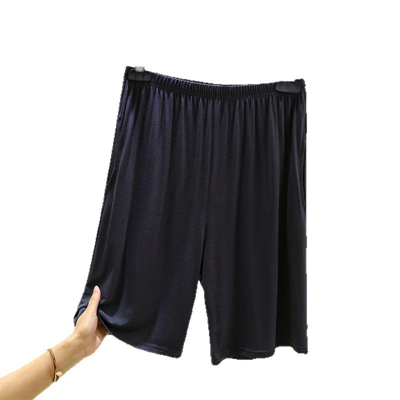 Men's modal casual pants, summer loose large-sized pajama pants, home belt pocket shorts, thin capre pants Item Picture