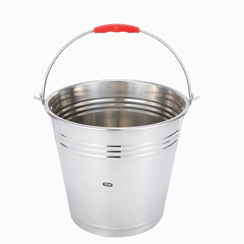 无磁加厚不锈钢水桶斜身提桶提水桶家用桶手提桶牛奶桶批发详情图5