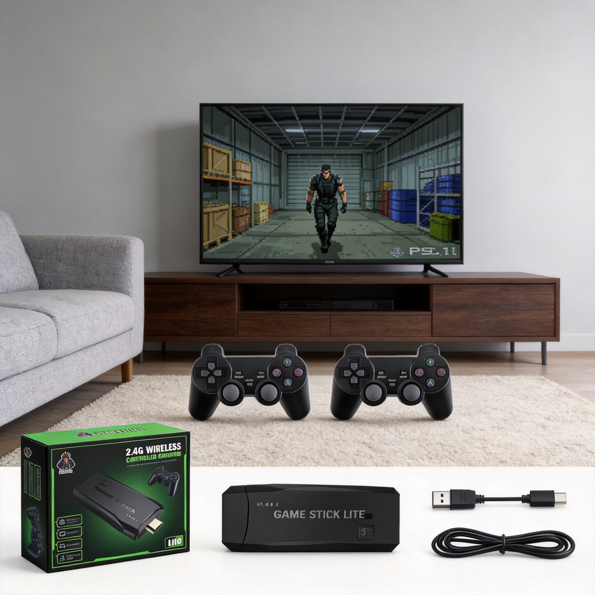 M8 home TV game console 4K high-definition wireless controller PS1 Retro arcade game console wholesale