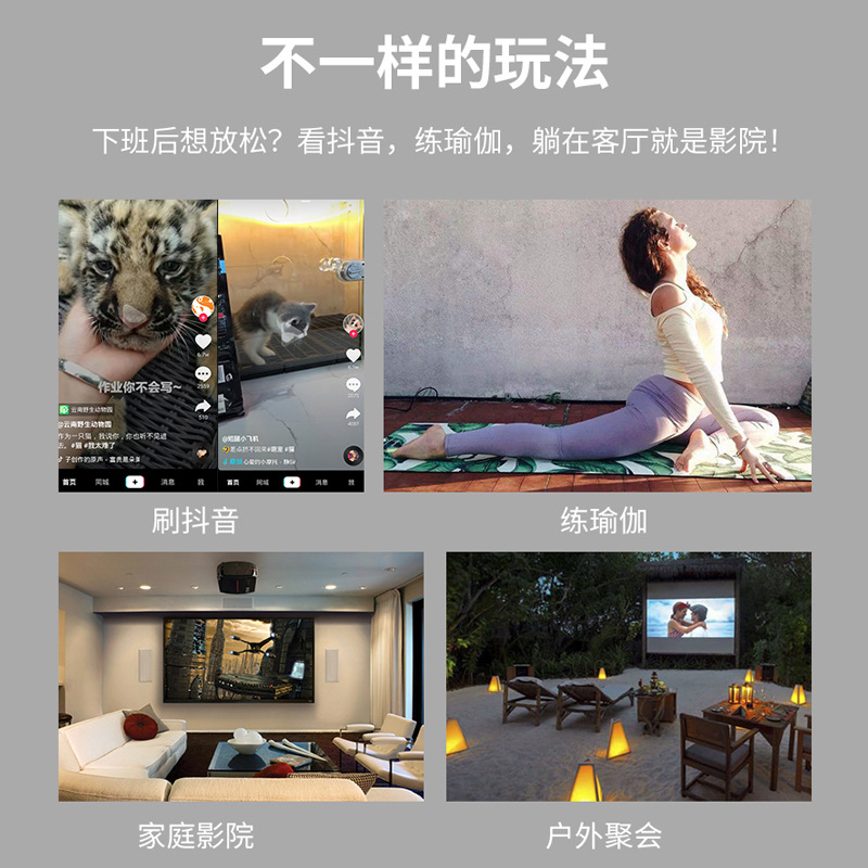New YG280 Mini projector Home portable led micro HD 1080P small projector wholesale details Picture