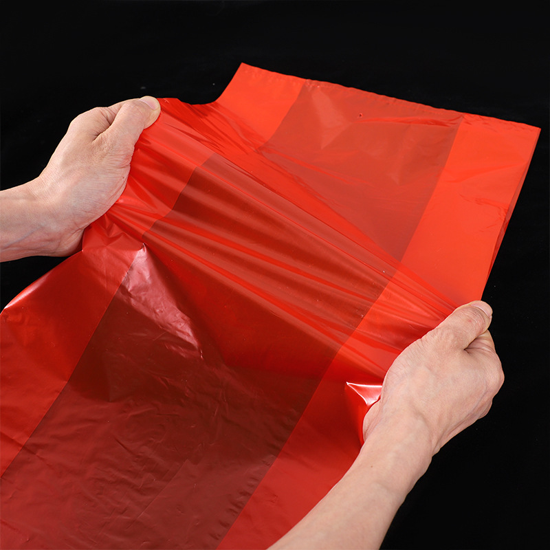 Early Packing Bag Red Fried Dough Bag Wholesale Disposable Soy Milk Packing Bag Long Plastic Breakfast Bag details Picture