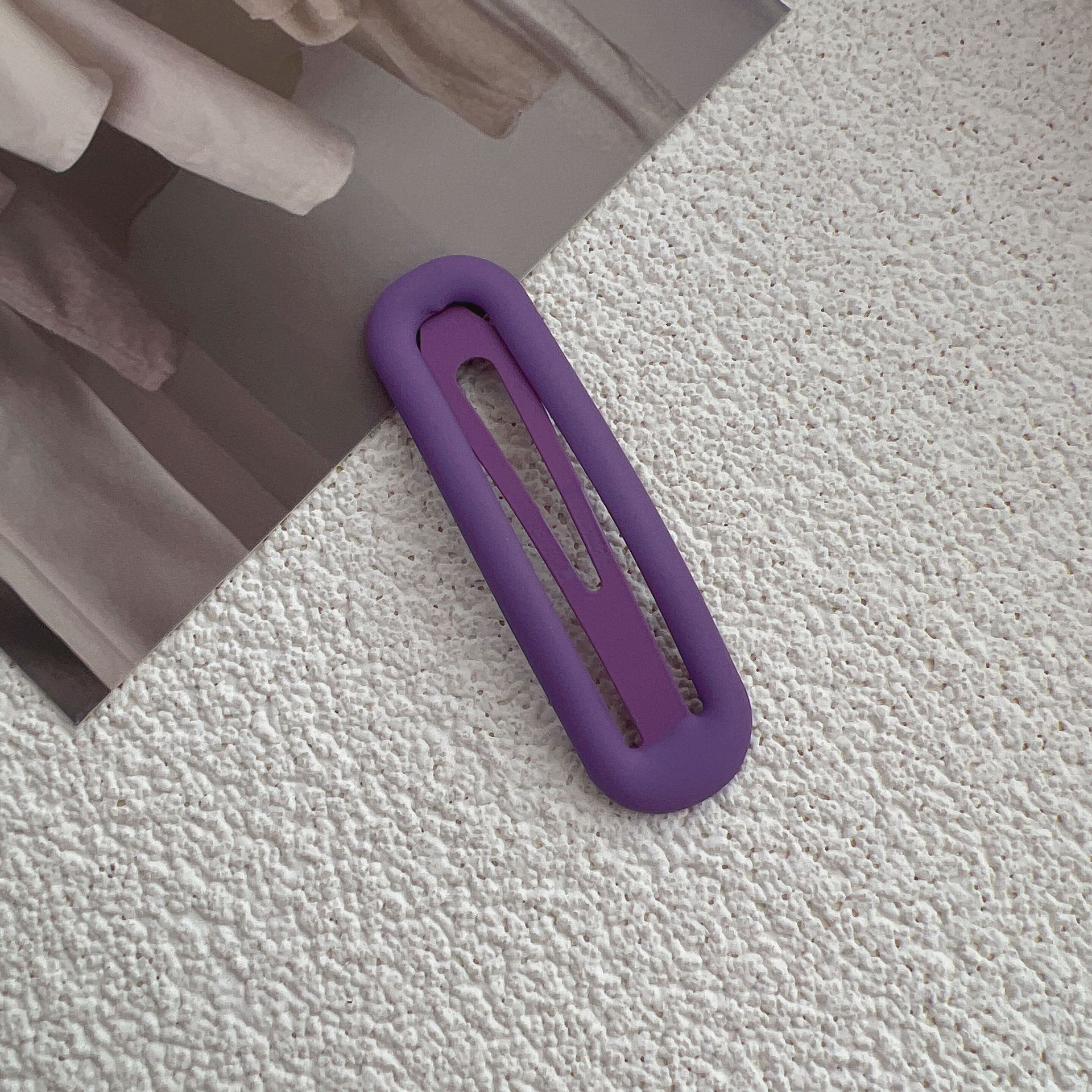 Simple solid-color matte hair clips, a versatile accessory for female Internet celebrities, side clips for bangs, hairpins for loose hair at the back of the head, bb clips, and headwear pic 7