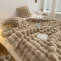 托斯卡纳仿兔毛短绒休闲盖毯轻奢高级沙发毯毛毯柔软保暖绒毯卧室