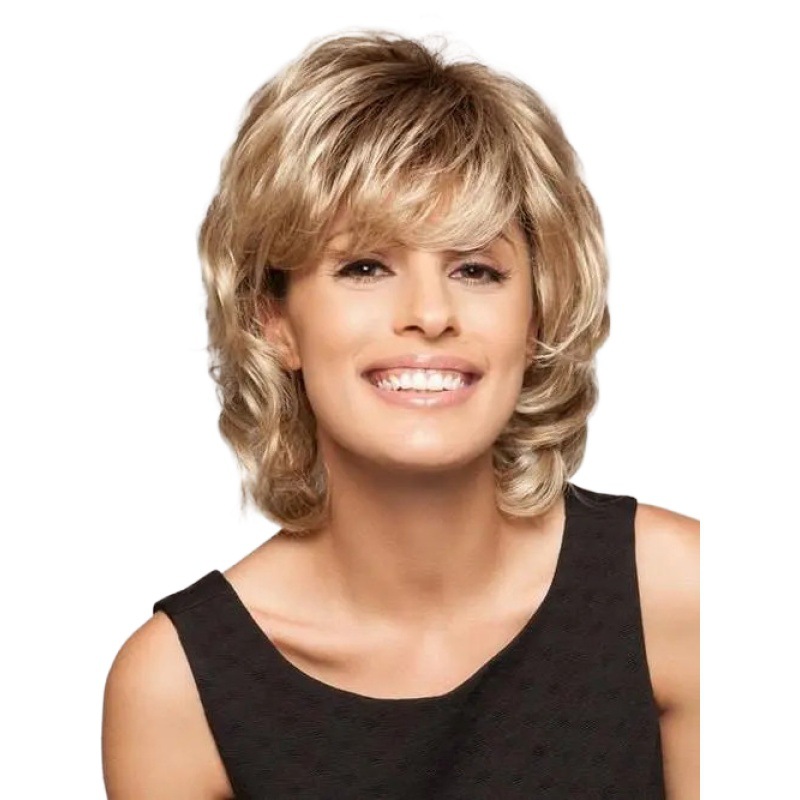 Direct wholesale from the manufacturer: European and American star-style women's wigs with gradient and mixed-color short hair, golden curly hair, and fluffy wigs Application Scenario