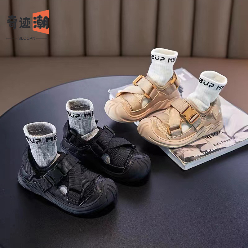 Boys' sandals with anti-slip soft soles, cool 2024 new summer children's shoes, headband beach shoes, trendy and explosive street style Specification image