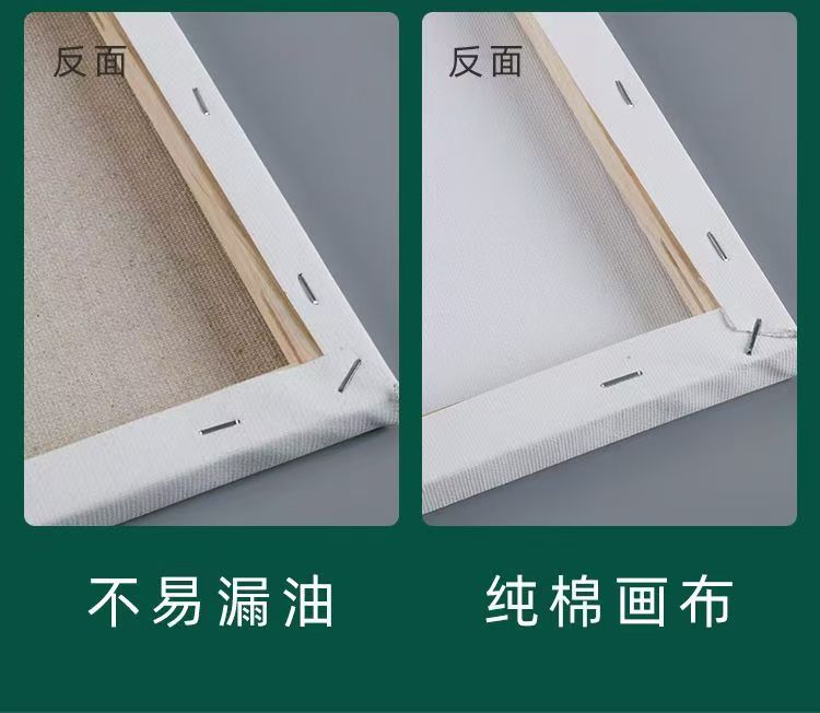 Linseed oil picture frame blank with fabric, solid wood inner frame art, acrylic hand-painted, wholesale large quantity, favorable price pic 2