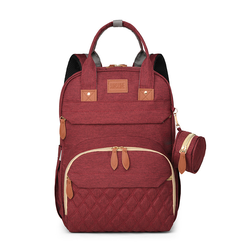Cross-Border Explosive Backpack Multi-Functional Mommy Bag Advanced Maternal And Infant Bed Bag Travel Large Capacity Thermal Backpack details Picture