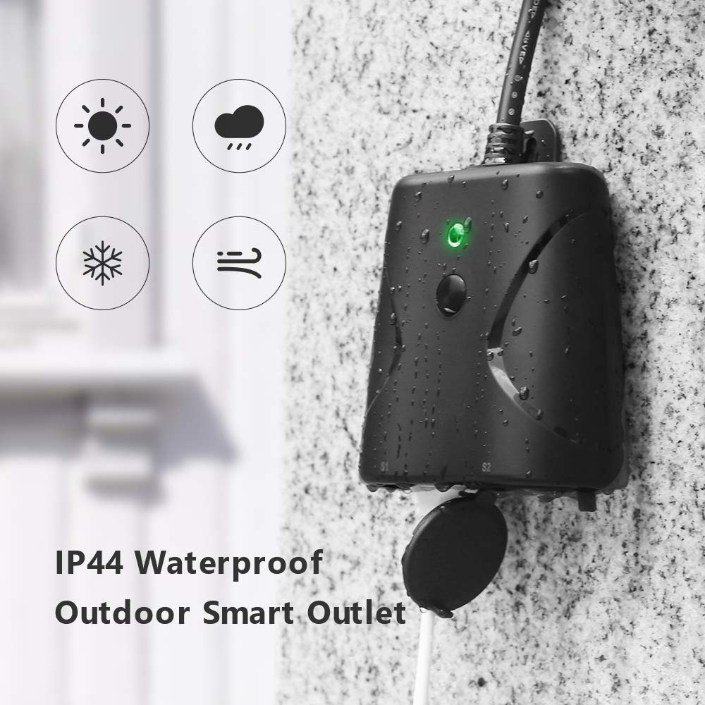 Outdoor smart power socket, garden plug with dual sockets, graffiti remote control, timed on/off, European standard power strip Application Scenario