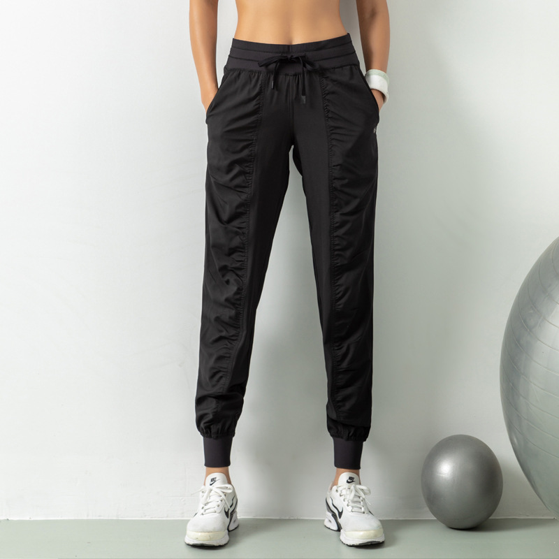 Amazon's best-selling sports loose running yoga fitness quick-drying pocket casual 9-point women's tapered pants details Picture