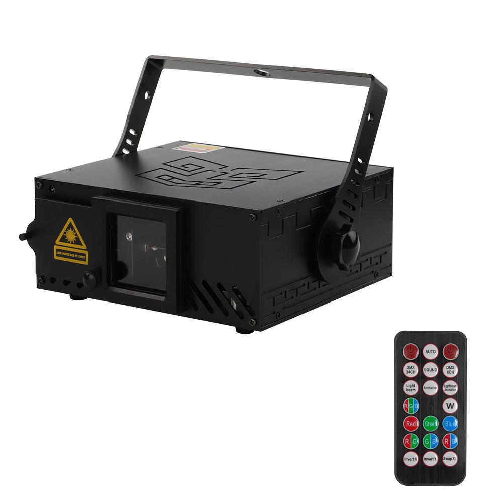 Remote-controlled full-color animated laser laser lights, scanning lights, DJ bars, dance parties, Halloween and Christmas atmosphere, stage lighting Item Picture
