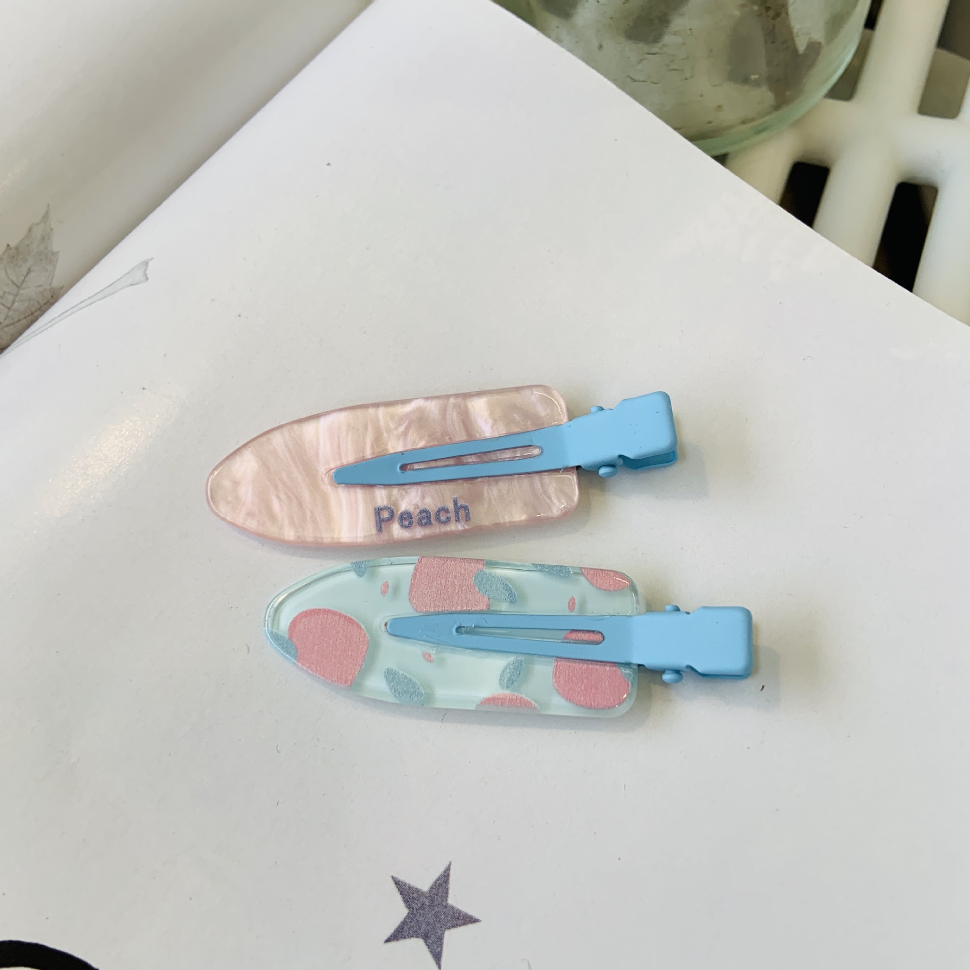 Candy-colored checkered hair clips, sweet ins seamless clips, y2k hair clips, duckbill clips, side clips, fringe clips, cross-border details Picture