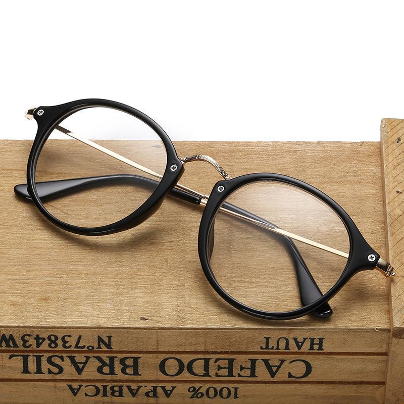 新款防蓝光眼镜框潮流眼镜架 复古文艺金属平光镜可配近视镜8807详情图3