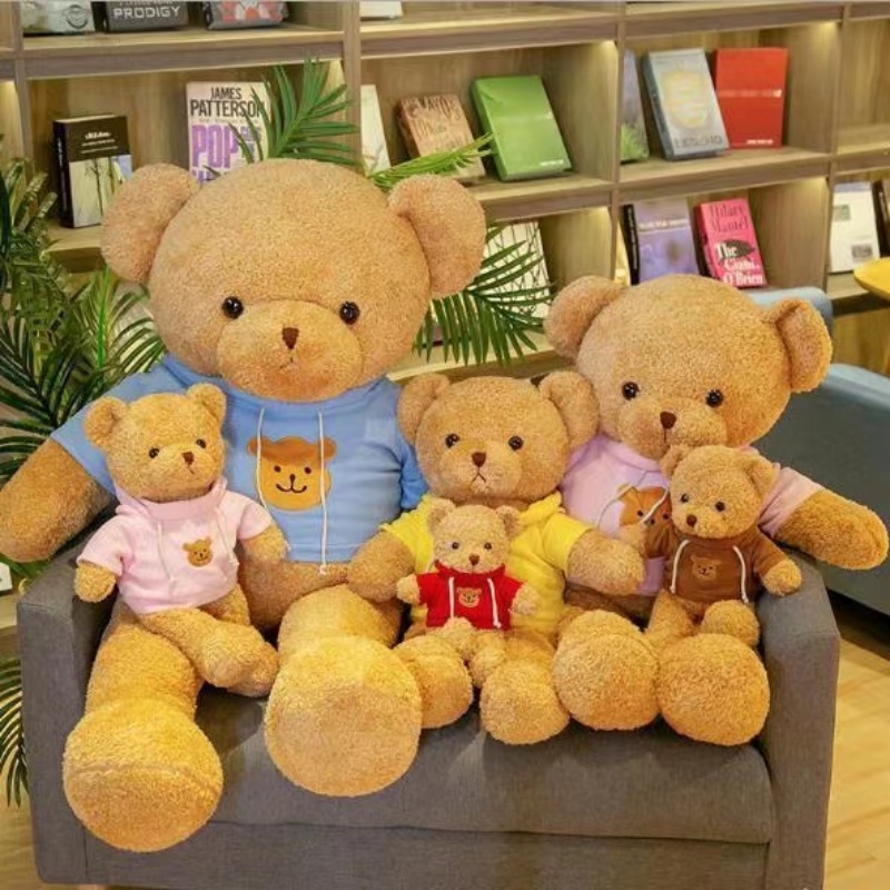 厂家批发毛衣泰迪熊公仔熊抱枕布娃娃婚庆礼品礼物小熊毛绒玩具