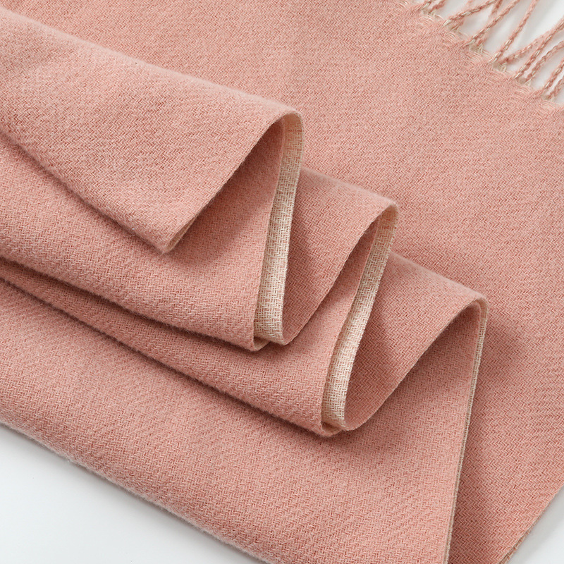 Cashmere Scarf Women's Winter Explosion Imitation Cashmere Scarf All Men's Shawl Korean Version Thickened Double-Sided Wool Scarf Specification drawing