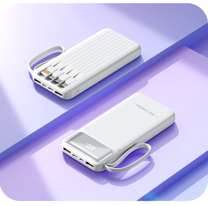 多功能大容量快充移动电源10000毫安超薄便携带线LOGO定制数码电脑手机配件详情19