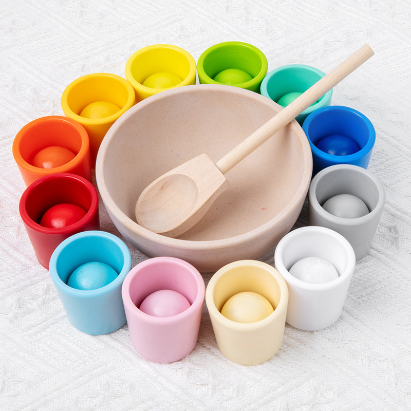 Montessori educational AIDS: Baby ball and bead picking, color matching toys, children's early education and intelligence color classification cups Application Scenario