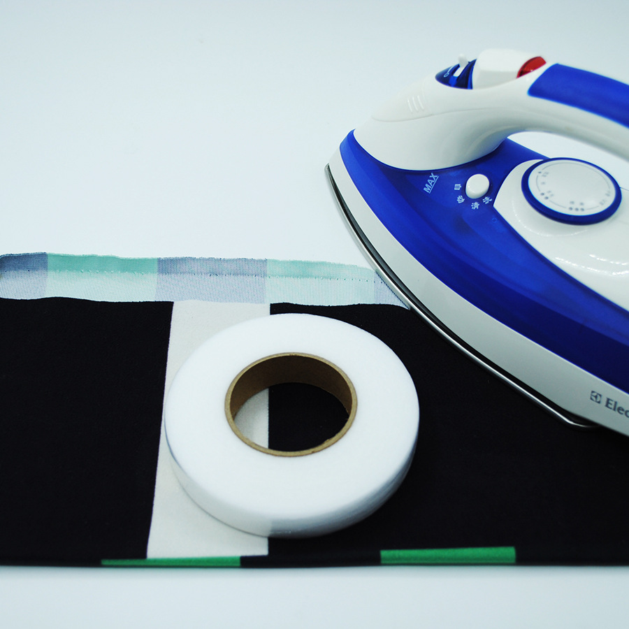 DIY clothing ironing, edge wrapping tape, double-sided adhesive backing fabric, hot melt adhesive, web sewing, edge removal tape, washable pic 3