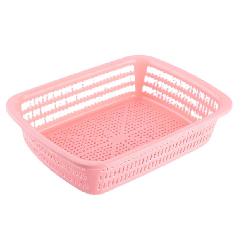 Kitchen vegetable washing baskets, plastic baskets, draining baskets, vegetable loading baskets, commercial turnover fruit baskets, thickened small frame vegetable leaky baskets Item Picture