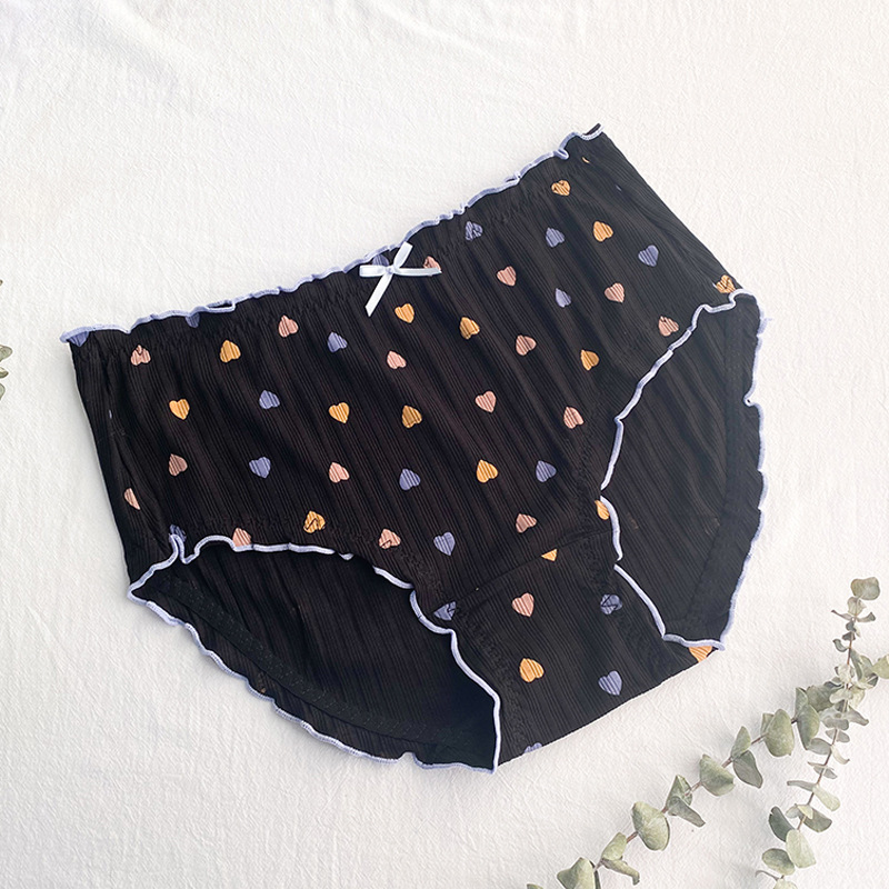 大码内裤女胖mm200斤新品中高腰少女日系无痕透气新品包臀三角裤详情图4