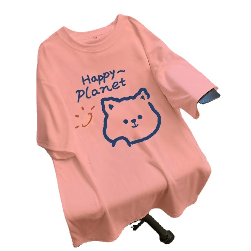 短袖T恤女2白底实物图