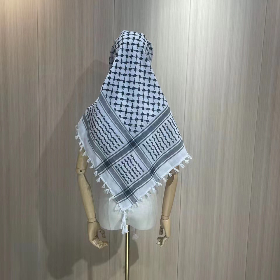New Four-Sided Flowing Arab Turban Square Tactical Turban For Outdoor Muslim Decoration Cross-Border Amazon Specification drawing