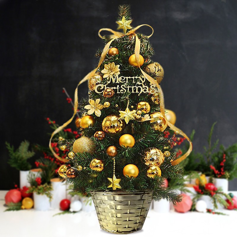 Cross-border 50cm / 60cm small mini Christmas tree set, 45cm / 1.5m Christmas decoration Item Picture