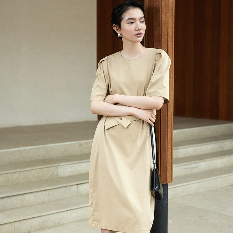 【特价清仓不退换】休闲短袖连衣裙80176