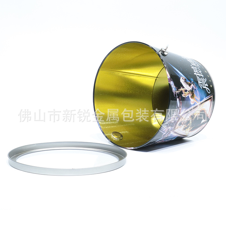 Best-selling tinplate iron bucket with handle, cinema popcorn bucket, bar beer ice bucket, galvanized metal bucket manufacturer Item Picture
